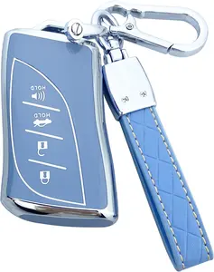 Key Fob Cover Case Compatible with Lexus ES NX GX RX UX LC LS UX Accessories Shell (Blue)