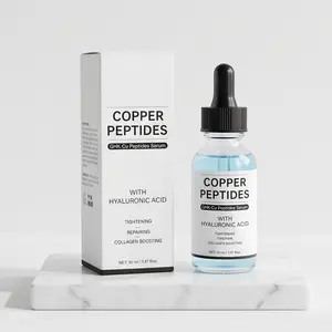 GHK-Cu Copper Peptide Serum with Hyaluronic Acid - Tightening, Repairing & Collagen Boosting. Advanced Anti-Aging Formula for Radiant Skin. 50ml.