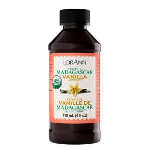 LorAnn Organic Madagascar Vanilla Extract 4 ounce bottle