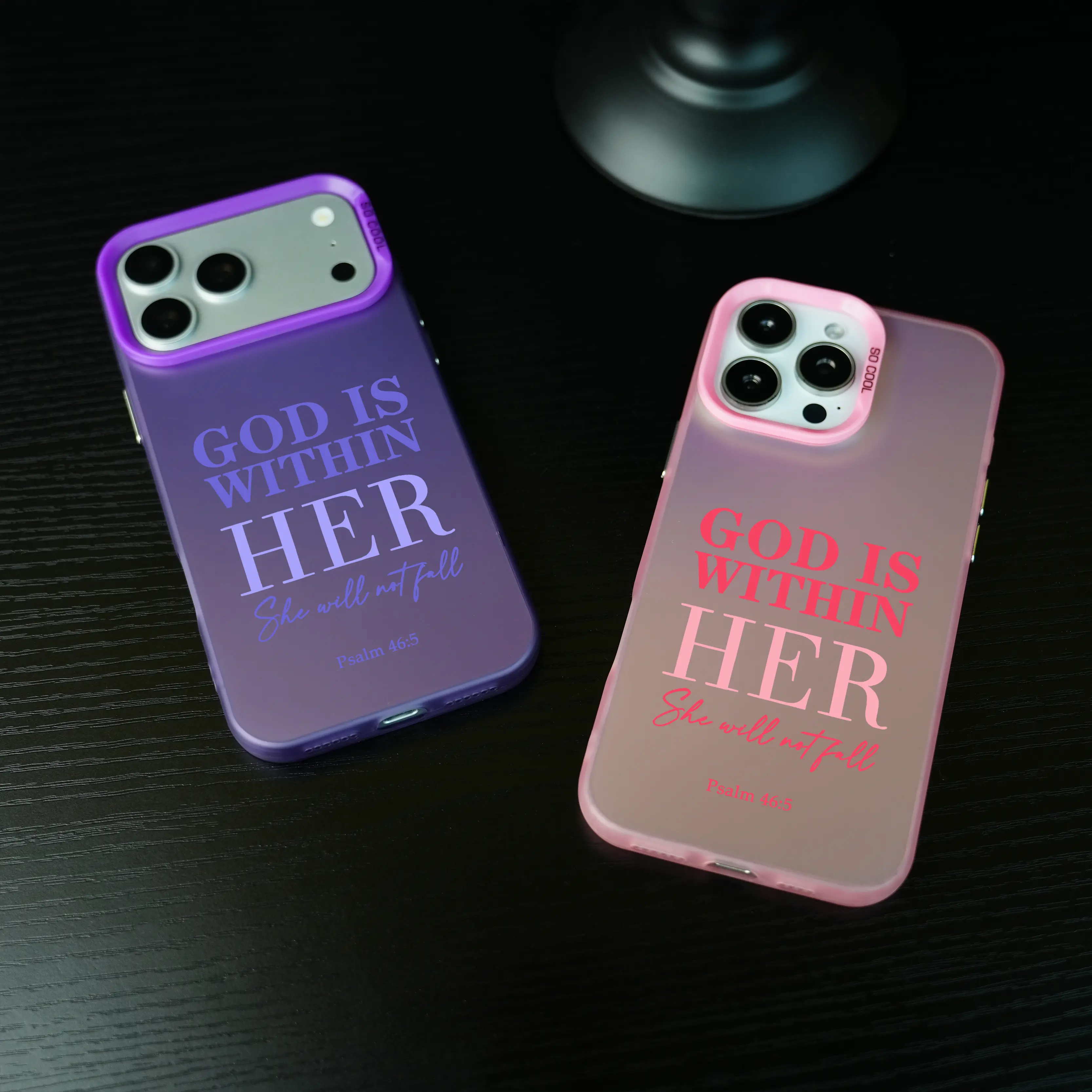 Psalm 46:5 Soft Girl Cute for iPhone Samsung Galaxy Case iPhone 17Pro Max Air 16E 15Plus 14 13 12 11 XR XS S25 S24 S23 S22 S21 Phone Case, God's Gift, Faith, Just, personality, Gradient, Protective Silicone Cover, Protection Durable, Shockproof Drop.WC74