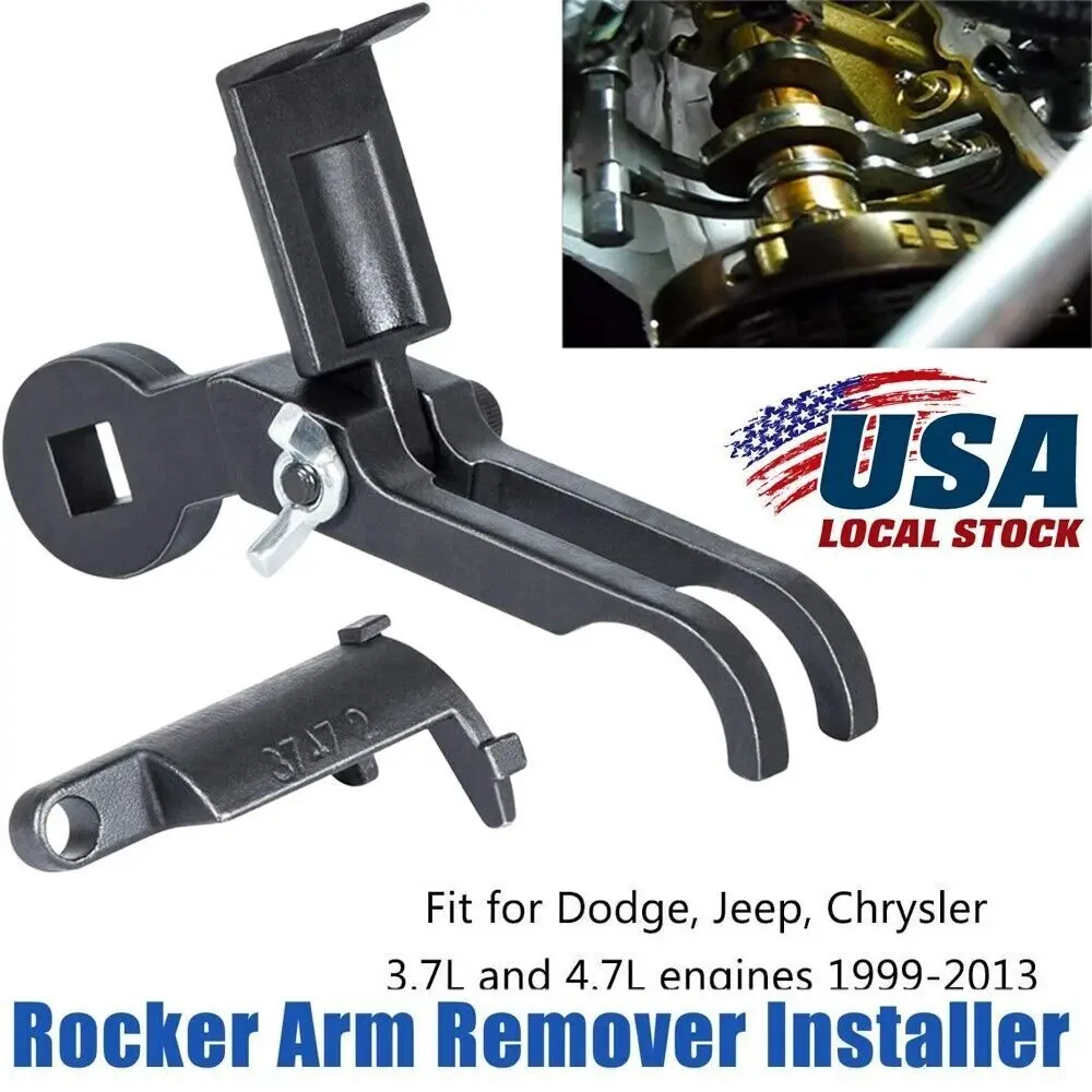 8516A Heavy Duty Steel Rocker Arm & Valve Spring Compressor Tool - CNC Machined Automotive Precision Tools with Anti-Rust Coating, High Durability for Chrysler, Dodge, Jeep 3.7L, 4.7L Vehicle Assembly & Disassembly, Car Repair Tools