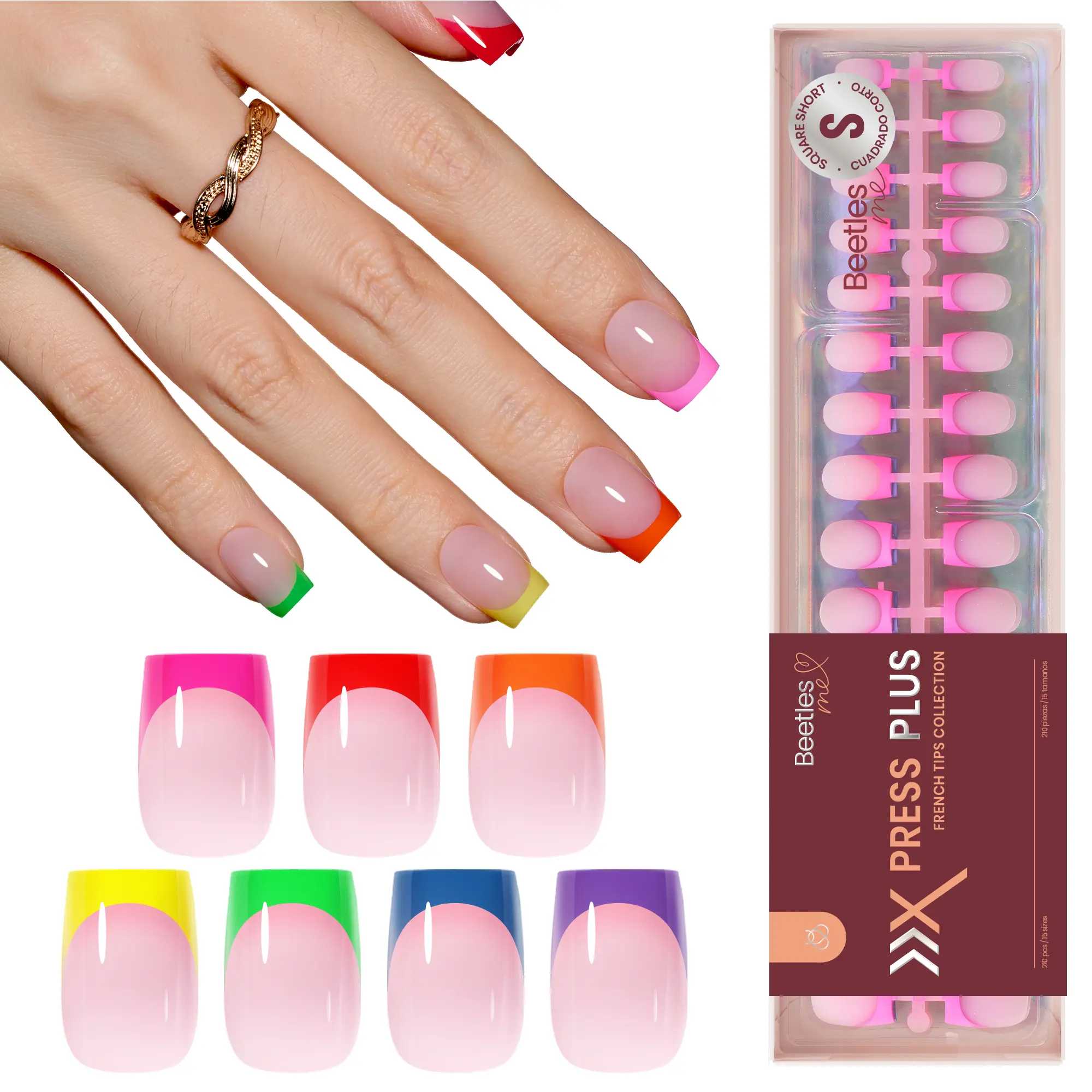 Neon-S-Square-PINK-210Pcs-15Sizes