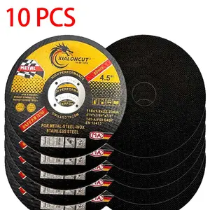 [10pcs] 4.5 Inch Thin Dual Mesh Resin Saw Blades for Stainless Steel Metal Cutting, Tool Accessories, High Performance, 115x1.2x22mm
