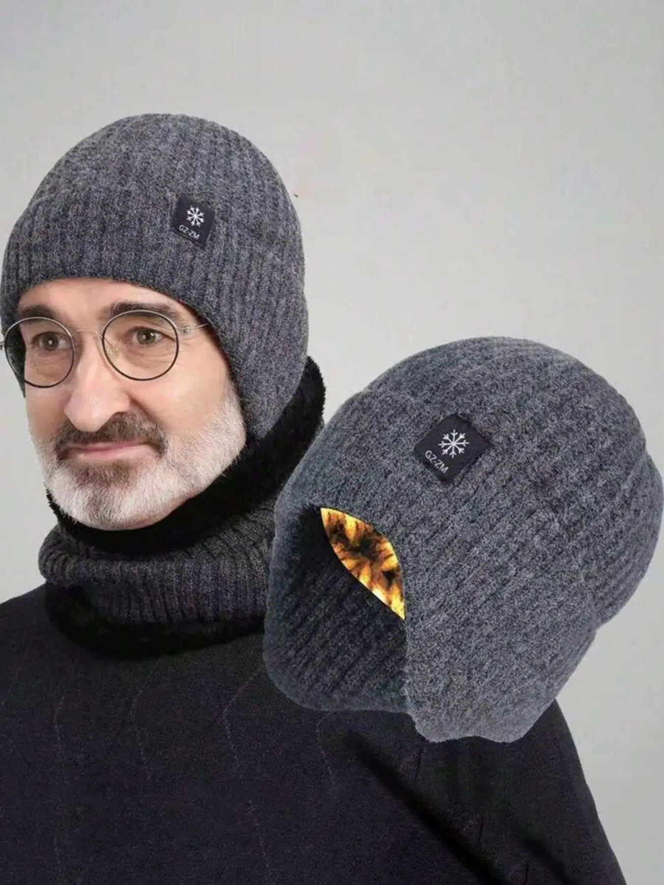 Men's Thick Wool Knit Hat with Earflaps, Perfect Father's Day Gift, Warm Winter Headwear, Comfortable and Stylish Design, High Quality Hat, Beanie Fitted, Cozy Beanie, Fashion Beanie