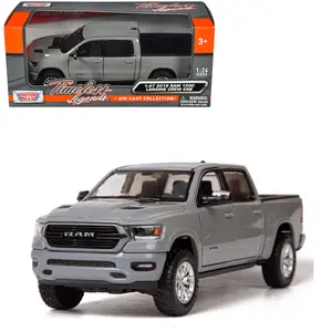 2019 RAM 1500 Laramie Crew Cab Pickup Truck Gray 1:27 Diecast Model Car by Motormax