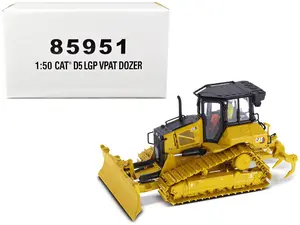 CAT Caterpillar D5 LGP VPAT Track Type Tractor Dozer Yellow w/Operator "High Line" Series 1/50 Diecast Model by Diecast Masters