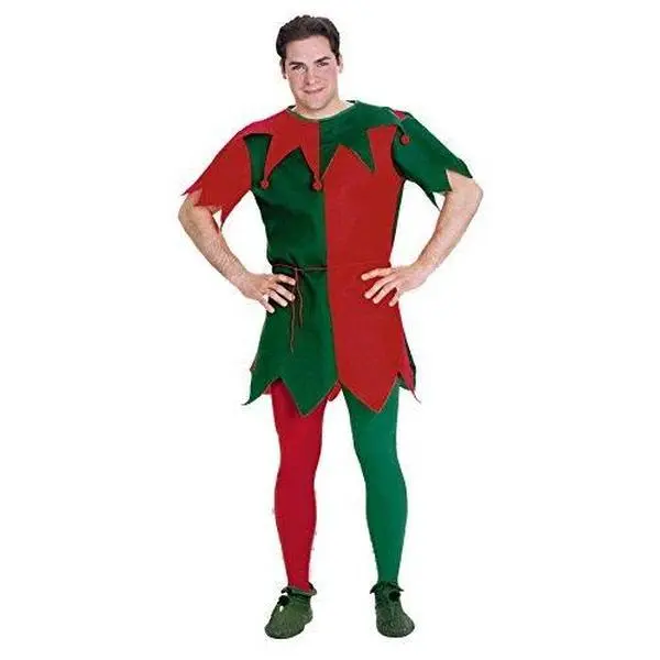 Elf Tights - Red/Green - Jester - Christmas - Costume Accessories - One Size