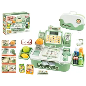 Simulation Cash Register Toy, Interactive Shopping Fun with Scanner Calculator, 3-8 Years Birthday Gift, Family Role Play, Includes Storage Box