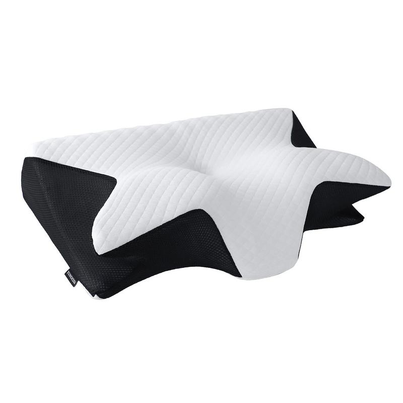 Orthopedic Memory Foam Neck Pillow, 1 Count Breathable Design Neck Pillow, Comfortable & Supportive Neck Pillow, Sleep Pillow for Side & Back Sleepers