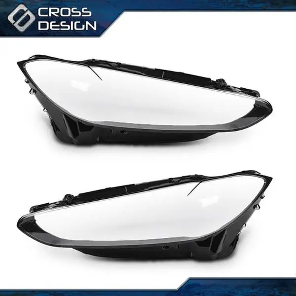 CROSSDESIGN Pair Headlight Lens Cover Shell For BMW 4 Series G22 G23 G26 2020-2023 With Glue