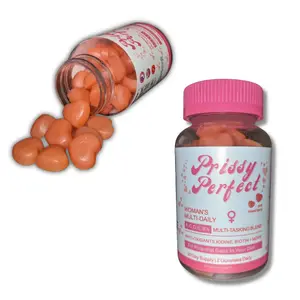 Prissy Perfect Women's Multivitamin Gummies, Vitamins A, D, C, E, Biotin, Folic Acid, Minerals & Organic Extracts, Adult Chewable Vitamin, Mixed Berry Flavor