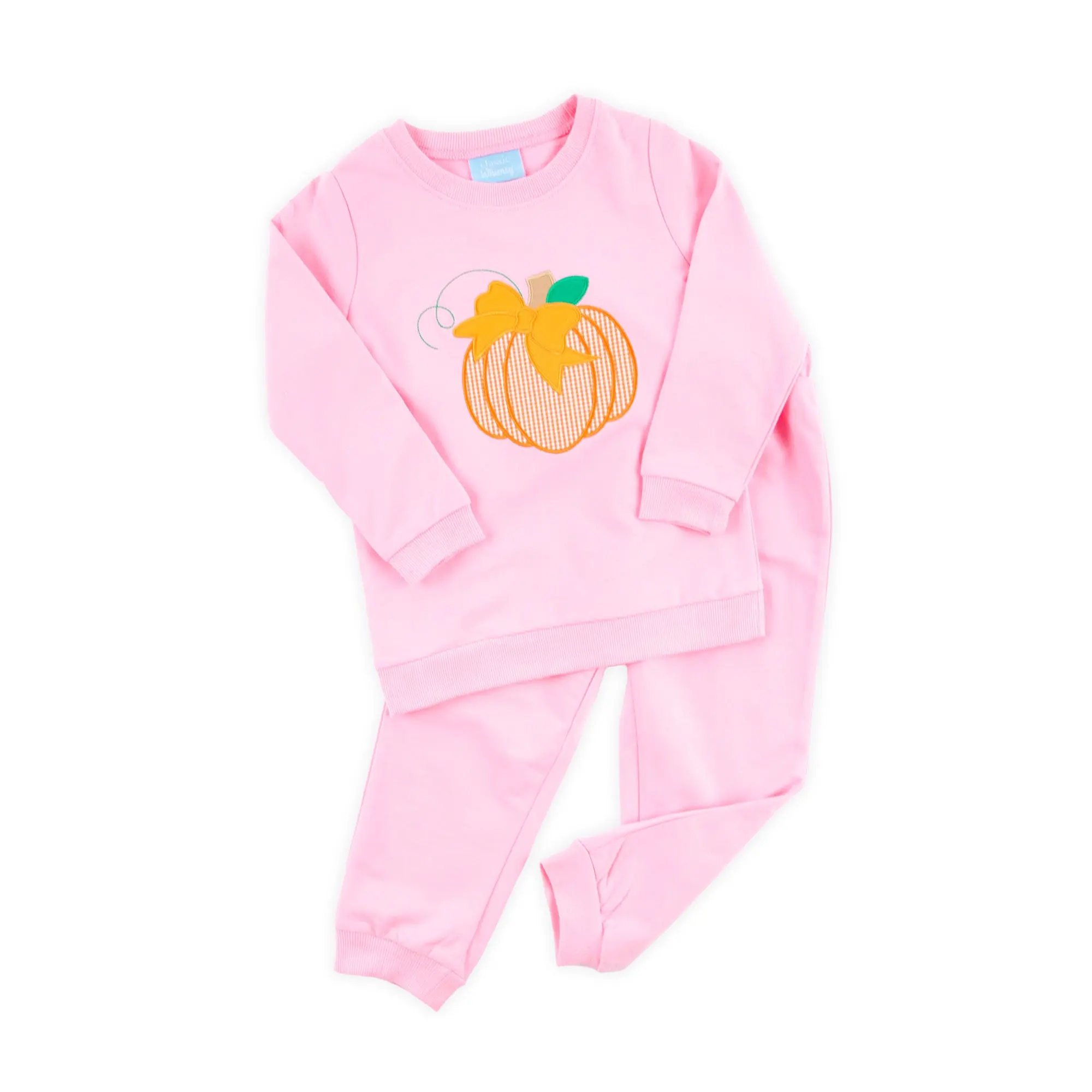 The Great Pumpkin Pink Jogger Set - Cute Knit 2Pc Fall Sweatsuit for Girls