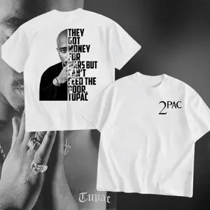 2Pac Rapper Tee Classic Tupac Shakur Graphic T Shirt Unisex Gildan 5000 100% Cotton Hip Hop Culture Fashion