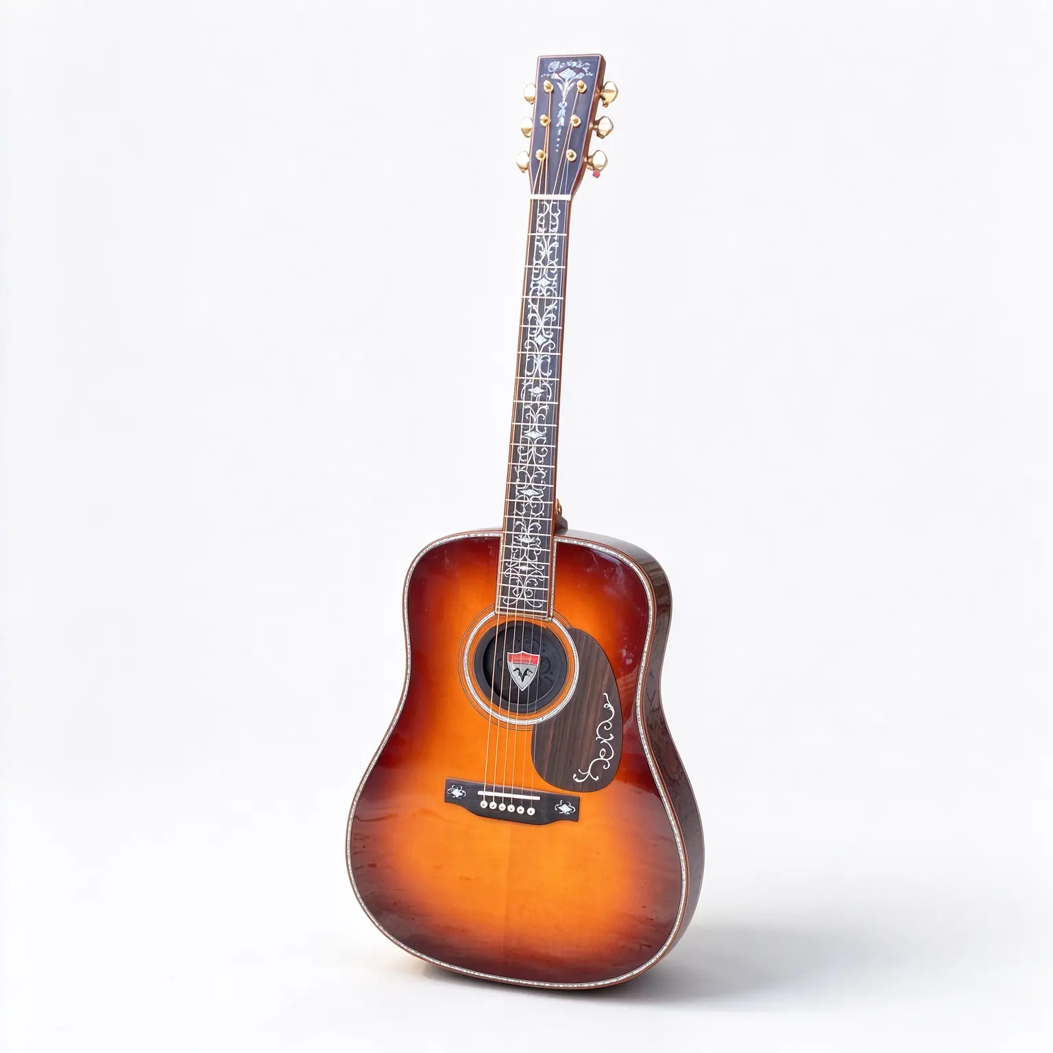 Acoustic guitar, spruce wood top, rosewood fingerboard, 20 frets, 6 strings