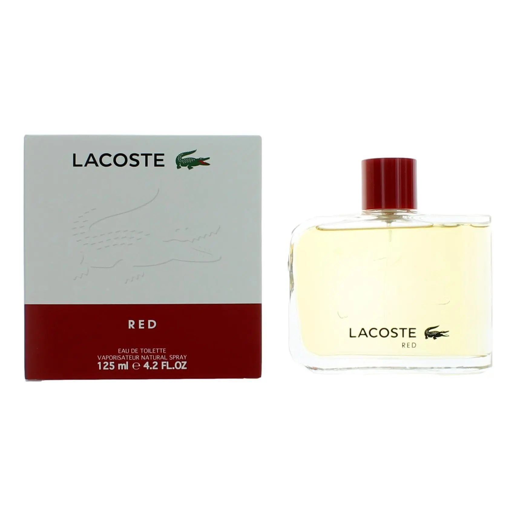 Lacoste Red Eau de Toilette Spray for Men, 4.1 fl oz (125 ml), Spray Bottle