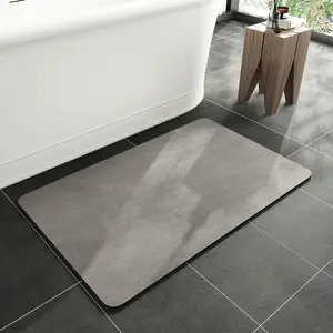 Large Stone Bathroom Rugs, Non-Slip Bathtub Mat, Shower Mat, Absorbent, Quick-Drying for Bathroom and Kitchen, Easy to Clean