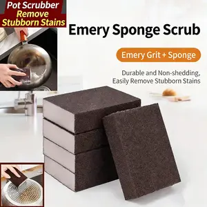 Magic Cleaning Sponge for Rust, Grease, Food Residue, Dishwasher Safe Scrub Pad, Durable Kitchen Brush, Home & Restaurant Essential