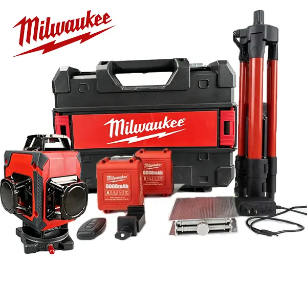Milwaukee 16-Line 360° Green Self-Leveling 4D Electronic Laser Level Unit - 520nm Bright Beam Measuring Tool with Touch Panel, Tripod Mount Compatibility for Construction, Flooring, DIY Home Improvement