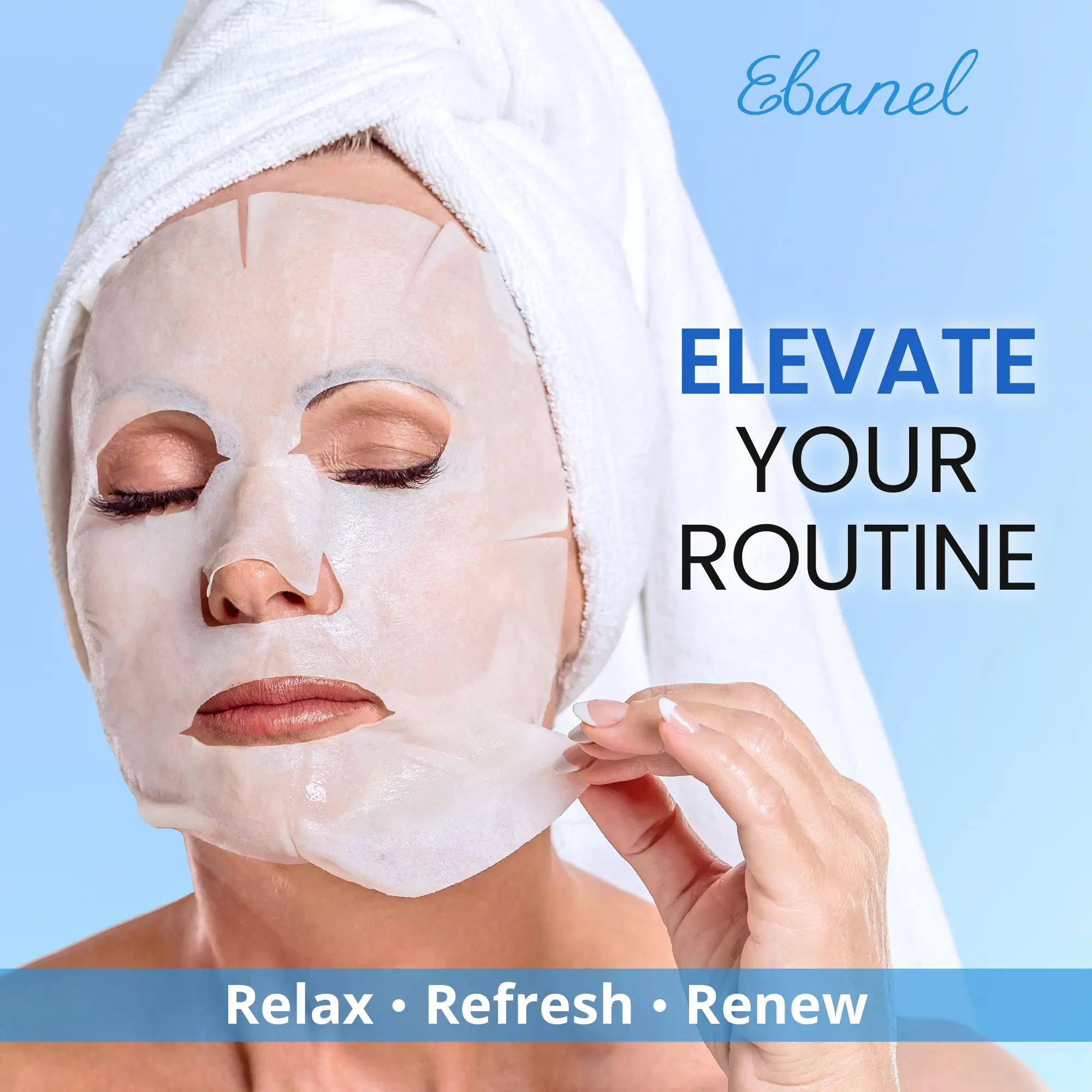Ebanel Hyaluronic + Collagen Mask 10 Pack Firm Brighten Hydrate