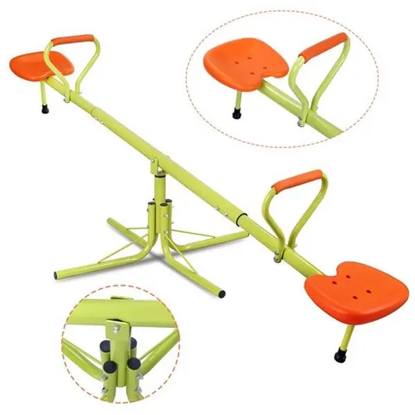 Zeny Rotation Outdoor Kids Seesaw 360 Degree Teeter Totter Swing Playground Play Set