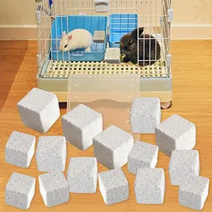 15 Pcs Rabbits Lava Blocks Bunny Teeth Grinding Stone Small Animal Mineral Calcium Stone Chews Toy for Hamsters, Chinchillas and Parrot
