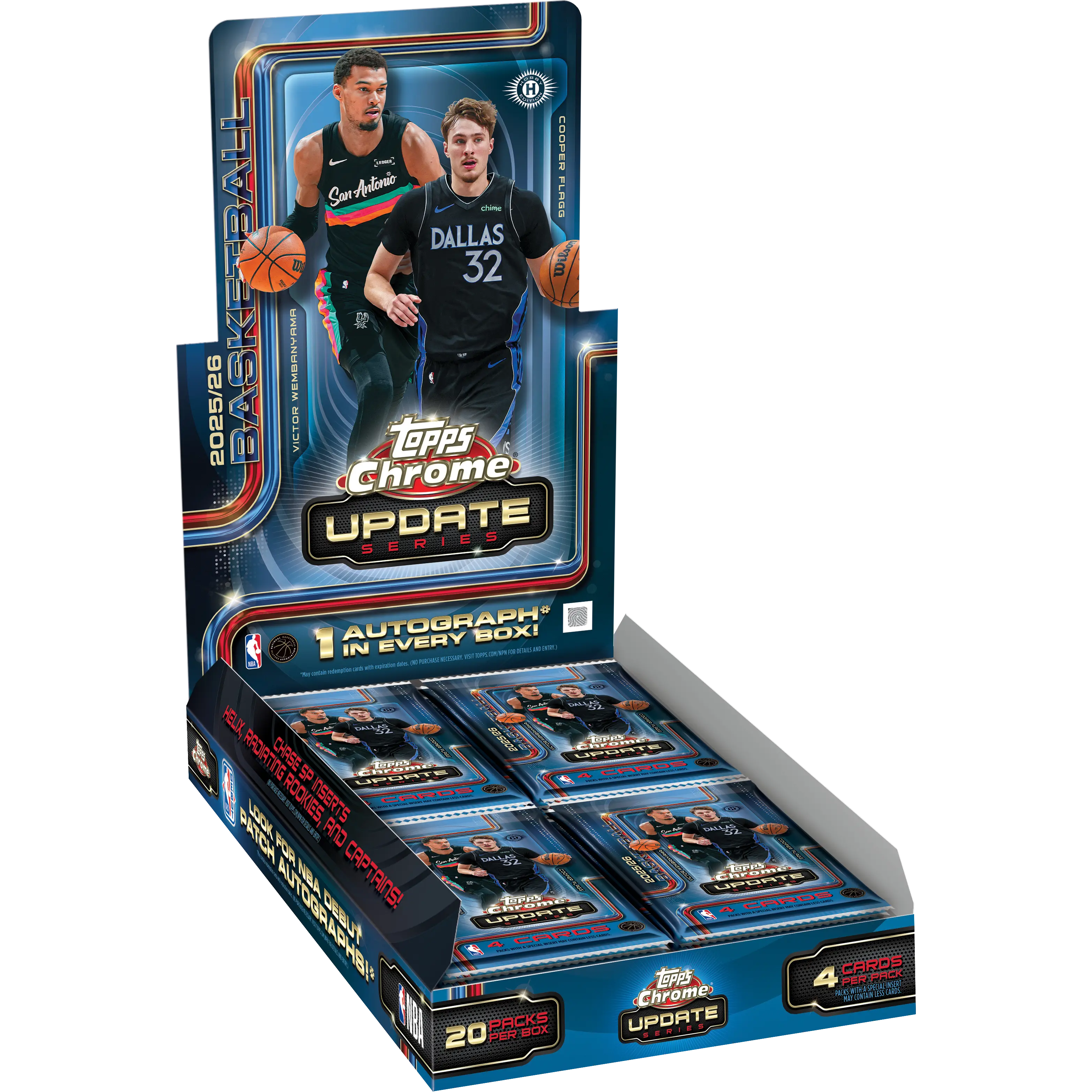 2025-26 Topps Chrome Update Series Basketball Hobby Box