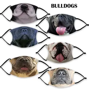 BULLDOG FACE Fashion Design Printed Reusable Face Mask collection