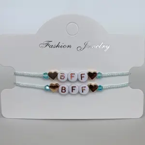 BFF Bracelet Set - Bestie Bracelet- Handmade Miyuki Seed Bead Bracelet – Minimalist stackable bracelets - Matching Bracelet Set - Friendship Bracelet