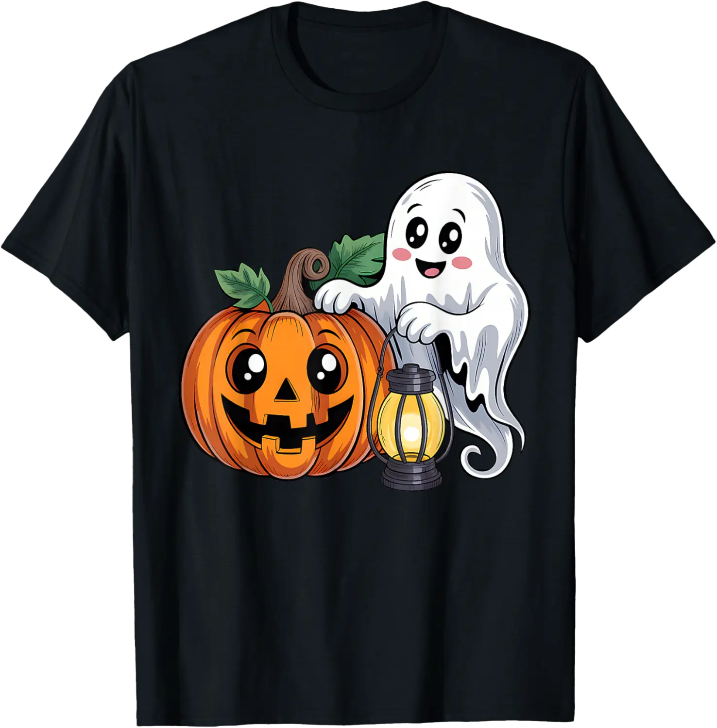 Happy Halloween Orange Pumpkin Spooky Horror Party Costume T-Shirt - Jenniferlau Shop 86B0FPBD2FTV