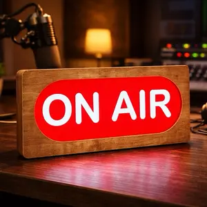 Illuminated Wooden Light Box: Desktop or Wall Mount (Custom Graphics Available)