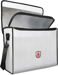 Fireproof Document Bag - Fireproof Box [Thermal Insulated] Fireproof Safety Boxes for Home Large Fireproof Bag Lockable Zipper Fireproof Safe Box Home Safes Fireproof  Fireproof  Bag