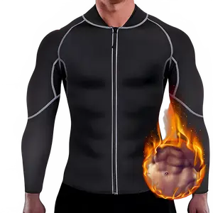 "Men's Long Sleeve Neoprene Thermal Sweatshirt-Gym Training Top"