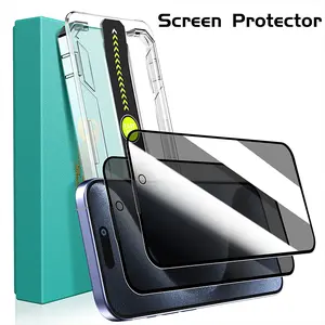 new-BABICOOL For iPhone16/15/14/13/12 Series Clear/Privacy Protection Phone Film-Dust Free Without Buddles【2 Pack】Protective Film Accessories Tempered