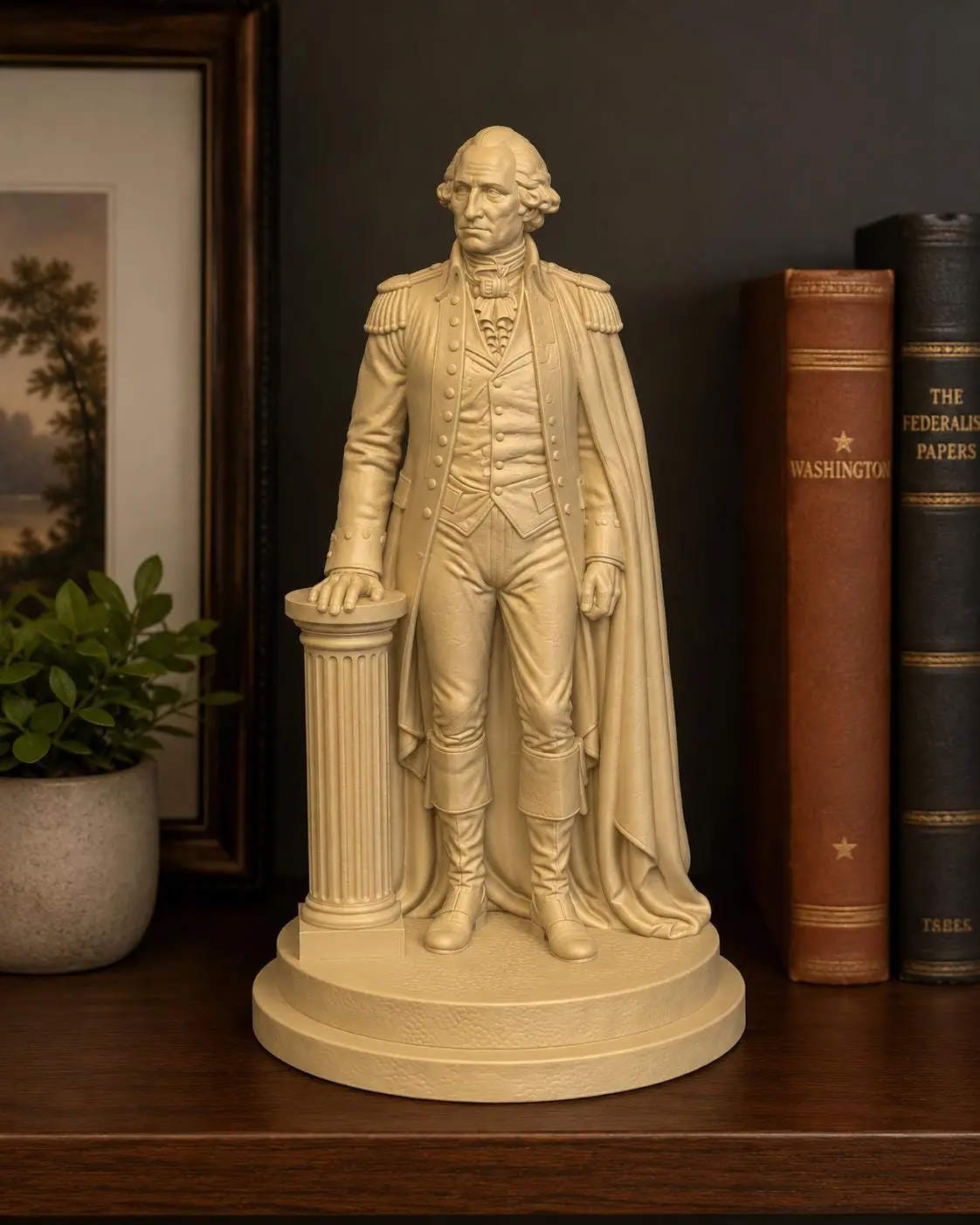 George Washington Decorative Standing Plastic Statue - 4th of July Independence Day Founding Father Sculpture, Home Supplies, Multi-Size Adult Collectibles, Home/Office Display Gift