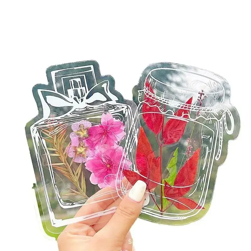 20/40/60 PCS Random Pattern Clear Dried Flower Bookmarks,DIY Bookmarks, Glassware Personalized Stickers, NaturalFlower Bookmarks, Bookmark Stickers, Bookmark Crafts