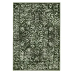 Washable Foldable Printed Carpet, Persian Enjoying Years, Multipurpose for Various Living Spaces