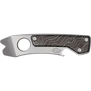 Gear Shard XL EDC Multi-tool 6-in-1 Keychain Multitool with Pry Bar, Wire Stripper and Bottle Opener, Stainless Steel