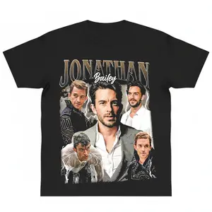 Sexiest Man Alive Jonathan Bailey Shirt Christmas Movie Gifts  90s Tee y2k cotton fashion Streetwear Casual Top Trending Easy Care Machine Wash Safe fan gift