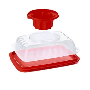 Tupperware Red Rectangular Jello Mold