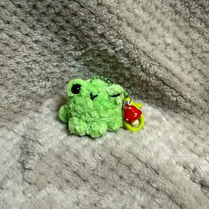 Handmade Crochet Mini Plushy Frog Keychain