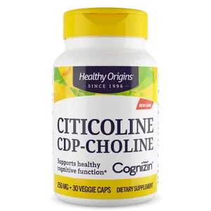 Healthy Origins - Citicoline CDP-Choline (Cognizin)  250mg, Supports Healthy Cognitive Function  - 3 Sizes