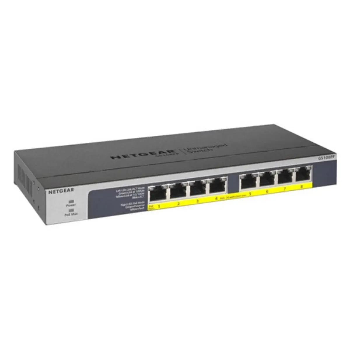 212 MAIN Unmanaged 8-Port PoE Gigabit Ethernet Switch with Energy Efficient Ethernet, Basic CBU
