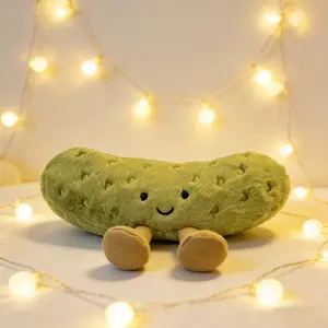 Cute Funny Pickle Plush Toy: Soft cotton companion doll with lovely face & tiny feet, perfect stuffed gift for all ages
