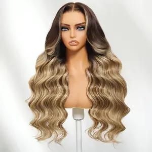 【NEW IN】Unice Honey Blonde Balayage Body Wave Wig with Chestnut Brown Root 13x4 Pre Everything Lace Frontal Human Hair Wig with Drawstring Natural Hairline Ready to Wear Beginers Friendly