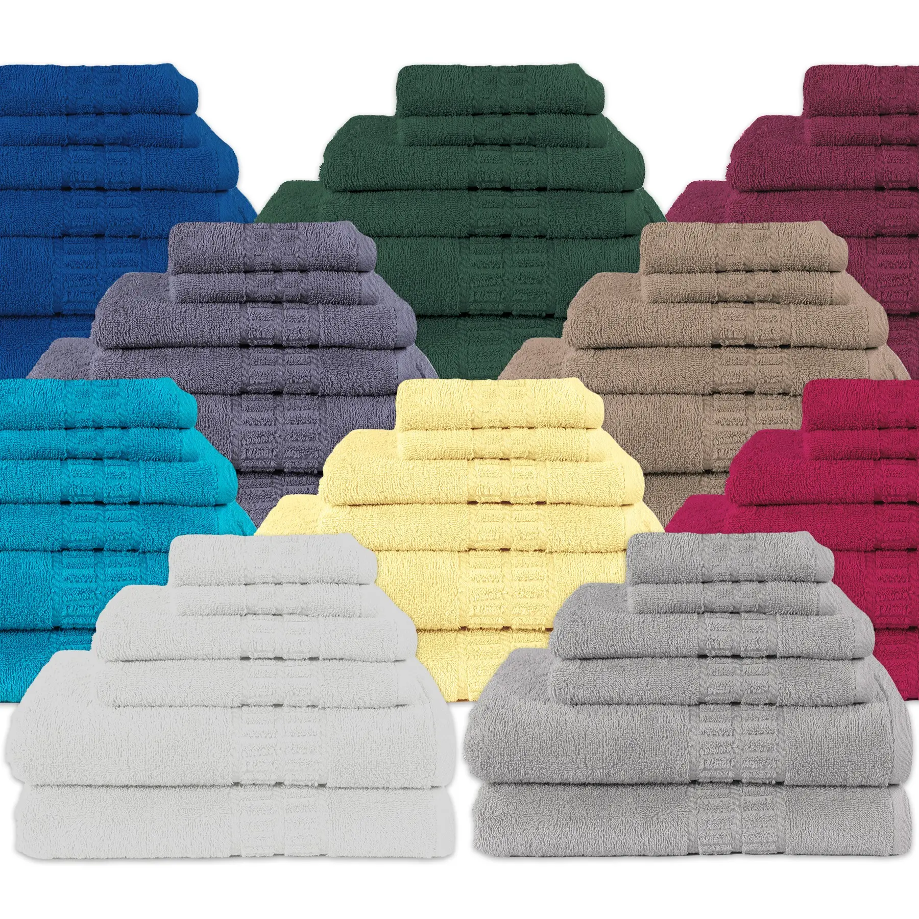 MyPillow 6-Piece Towel Set - High-Quality, Lightweight, Versatile for Daily Home Bathroom Use