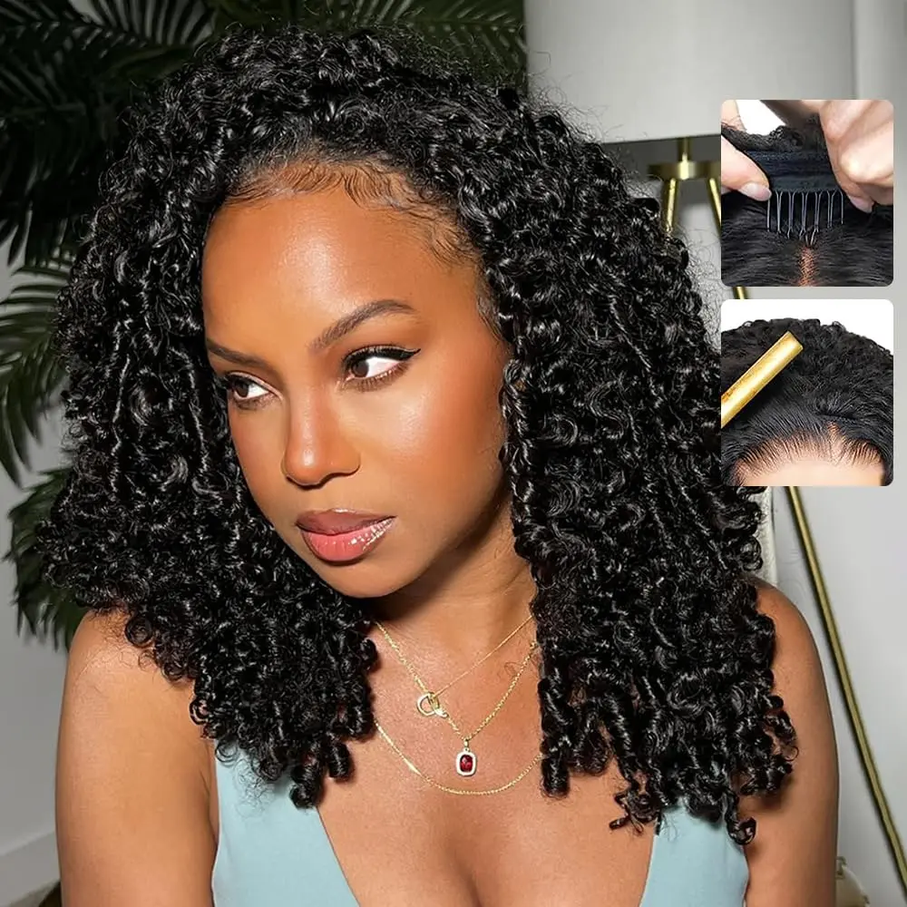 Burmese Curly Half Wig Human Hair 3 In 1 Seamless Flip Over Half Wigs With Drawstring Half Wigs For Women Human Hair Glueless Wear And Go Half Up Half Down Wig Deep Wave Half Wigs Human Hair,Half Wig Curly Hair,