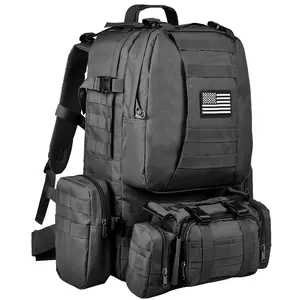 CVLIFE Tactical Backpack surviva hiking trekking camping Rucksack 60L Large 3-day Pack Detachable Molle Bag