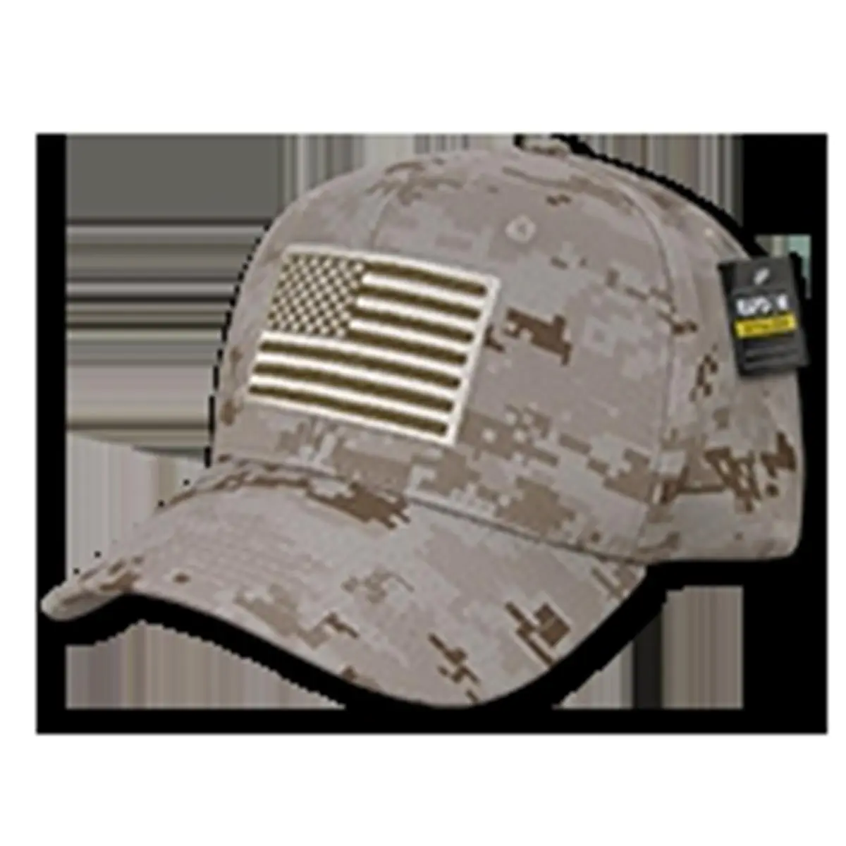 212 MAIN Unisex Basic Fitted Cotton Visor Hat - Adults' Everyday Casual Structured Operator Cap, 1 Size, USA-DES Embroidered, Rapid Dominance Design, Flag Patch, 8 Rows Stitching, Hook & Loop Adjustable Closure, Fits Most Heads