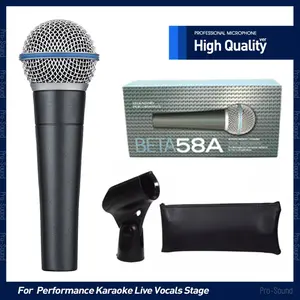 High Quality BETA58A Professional Dynamic Super-Cardioid BETA58 Vocal Wired Microphone For Live Karaoke Singing Performance