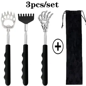 Adjustable Stainless Steel Back Scratcher, Ergonomic Bear Claw Massage Tool, Durable Personal Care, Ideal Gift for Seniors